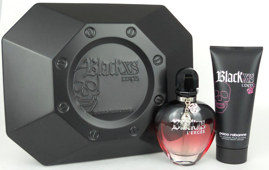 Black XS L'exces by Paco Rabanne Set:2.7 oz.EDP + 3.4 oz.B/L. NIB