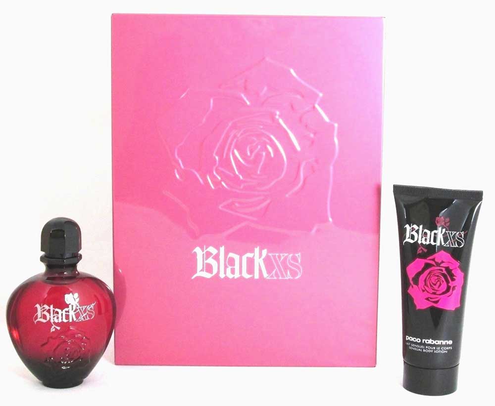 Paco Rabanne Black XS for Her 2.7 oz.EDT Spr+B/Lotion 3.4 oz.Gift Set