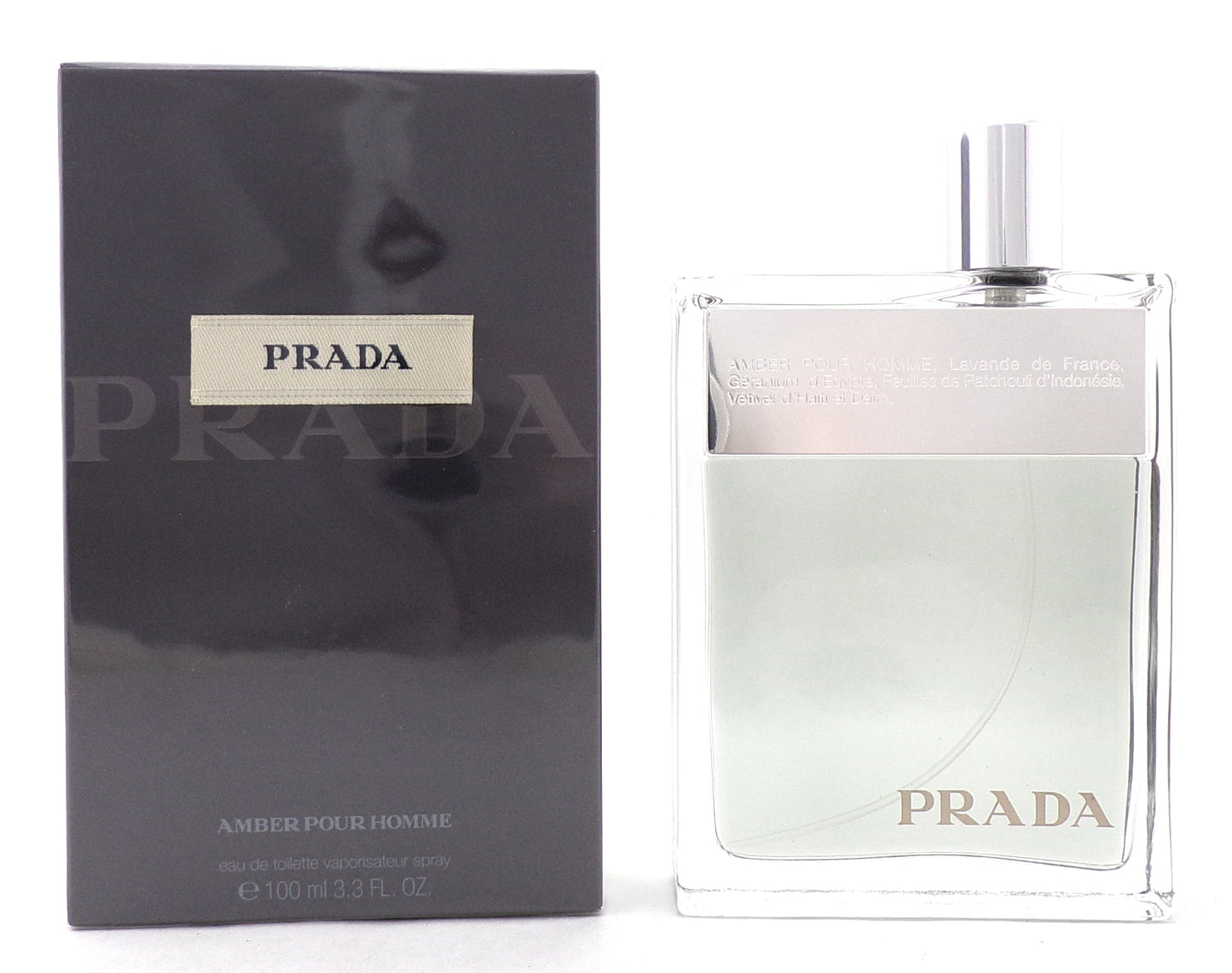 Prada AMBER POUR HOMME 3.3 oz. Eau de Toilette Spray for Men. New Sealed Box