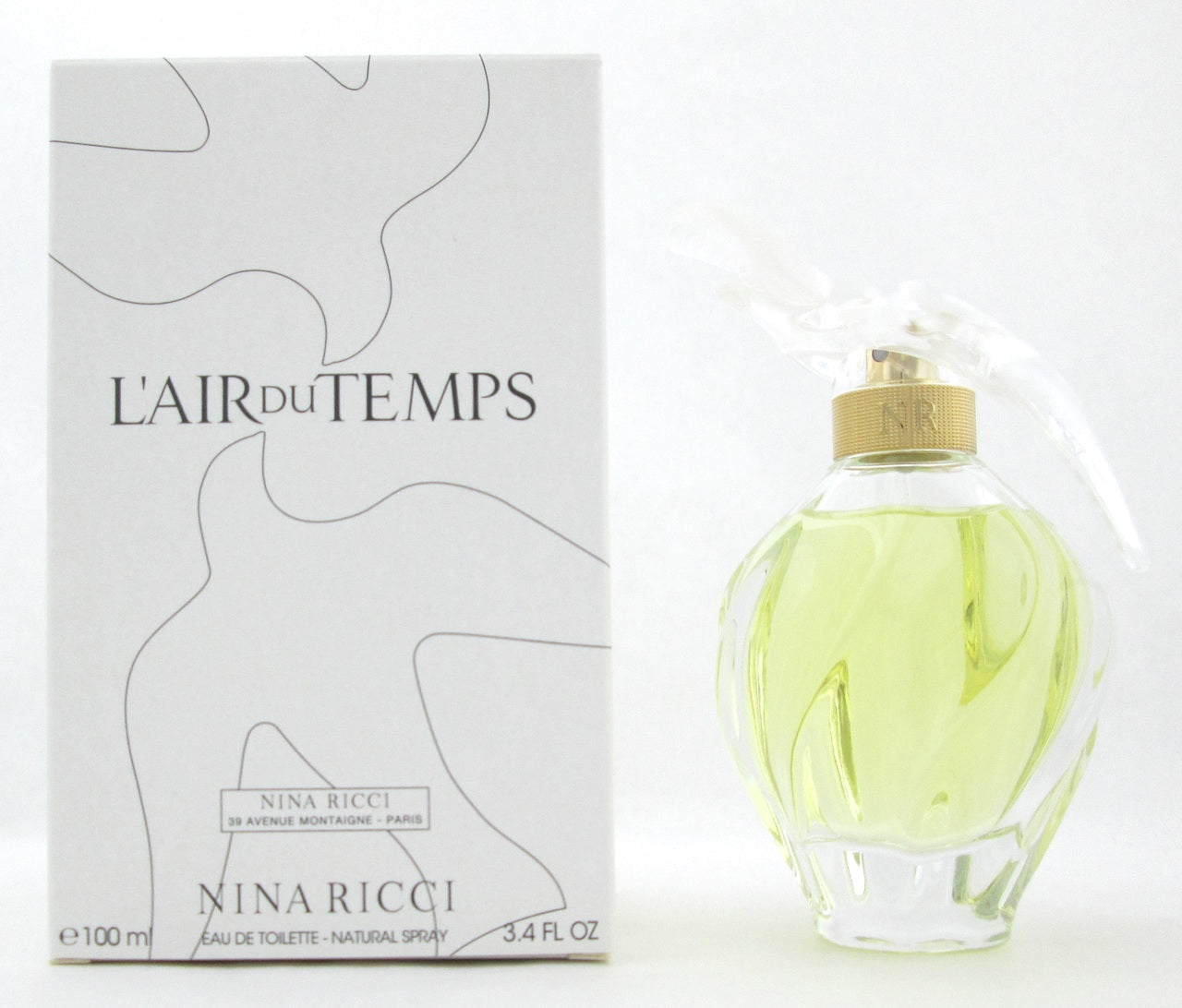 L'Air Du Temps Perfume by Nina Ricci 3.4 oz EDT Spray Woman. New Tester with Cap