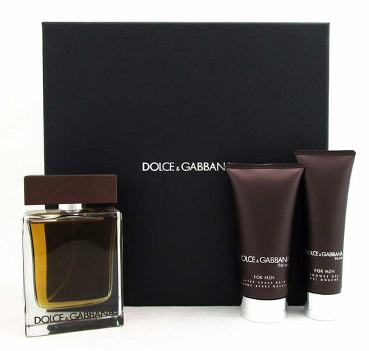 D&G The One Gift Set for Men: EDT 3.3oz+ A/Sh Balm 2.5oz+Sh/Gel 1.6oz