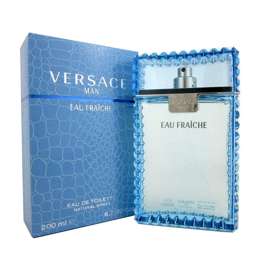 Versace Eau Fraiche Eau De Toilette Spray for Men 6.7 oz./ 200 ml.