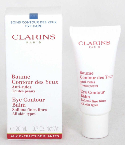 Clarins Eye Contour Balm All Skin Types 0.7 oz Softens Fine Lines NIB