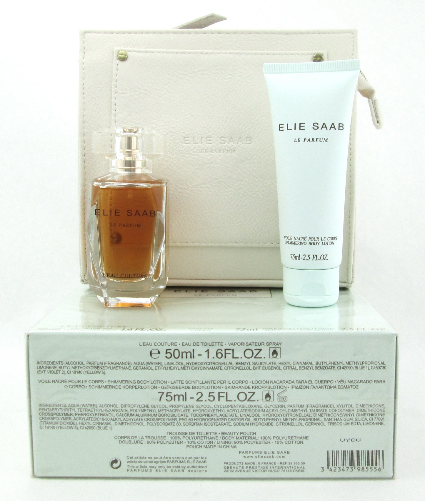 Elie Saab Le Parfum L'eau Couture EDT Spray 1.6oz.+ 2.5oz.B/L. New Damaged Box