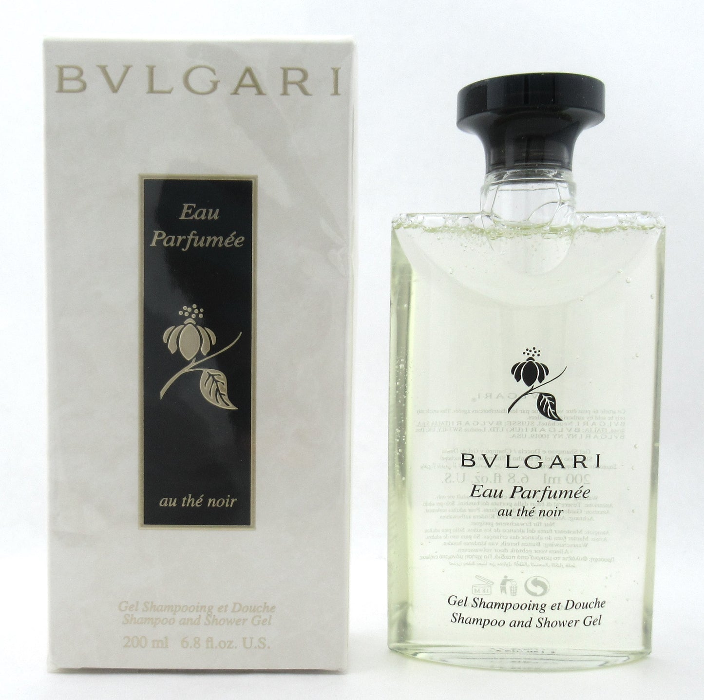 Bvlgari Eau Parfumee Au the Noir 6.8 oz. Shampoo and Shower Gel Unisex Damaged Box