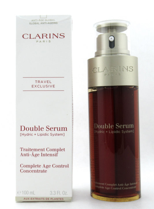 Clarins Double Serum Complete Age Control Concentrate 3.3 oz. New Damaged Box