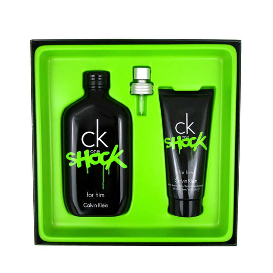 CK One Shock for Him by Calvin Klein 6.7 oz EDT +3.4 oz.Balm.NIB Set