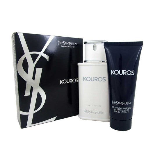 Kouros by Yves Saint Laurent 3.3oz.EDT+3.3oz.SH.Gel for Men. New Set