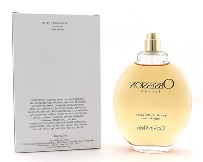 Obsession for Men by Calvin Klein 4.2oz./125ml. EDT Spray. New Tester NO Cap