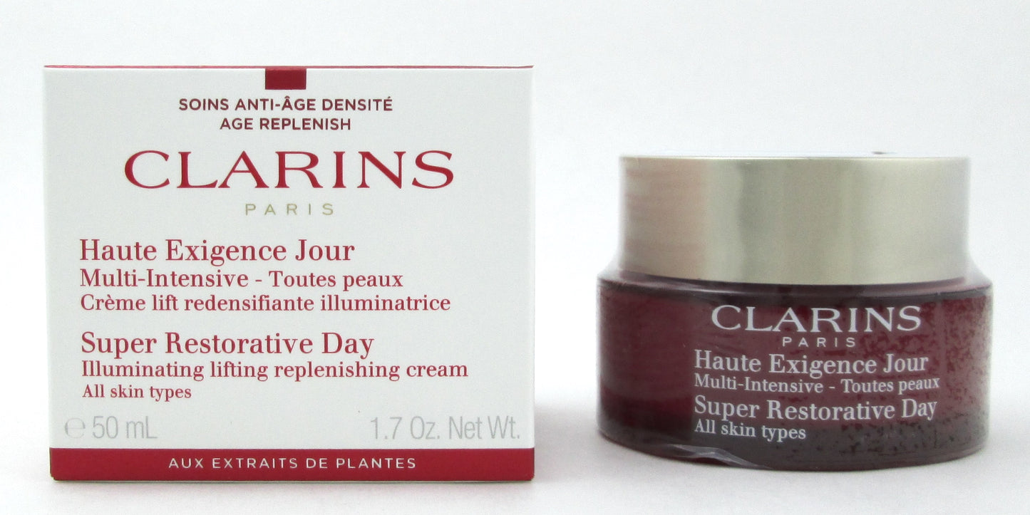 Clarins Super Restorative Day Cream All Skin Types 50 ml./ 1.7 oz. New in Box