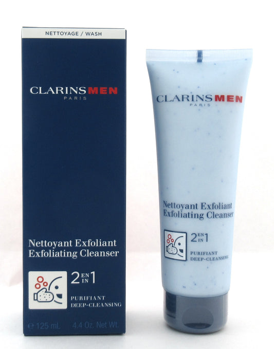 Clarins Men Exfoliating Cleanser 2in1 Deep Cleansing 125 ml./ 4.4 oz. New