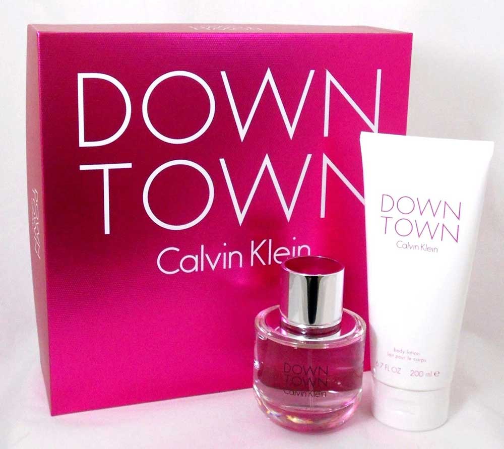 DownTown by Calvin Klein EDP Spray 3.0 oz + Body Lotion 6.7 oz.NIB