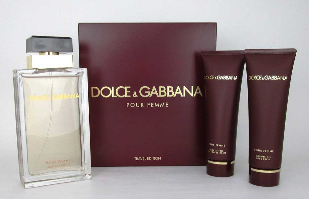D&G Pour Femme 3 Pcs Gift Set: EDP 3.3oz.+ B/L 1.6oz.+ Sh/Gel 1.6oz.