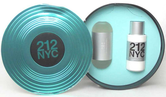 212 NYC Carolina Herrera 3.4oz.EDT + 6.7oz.Lotion.New in Damaged Box