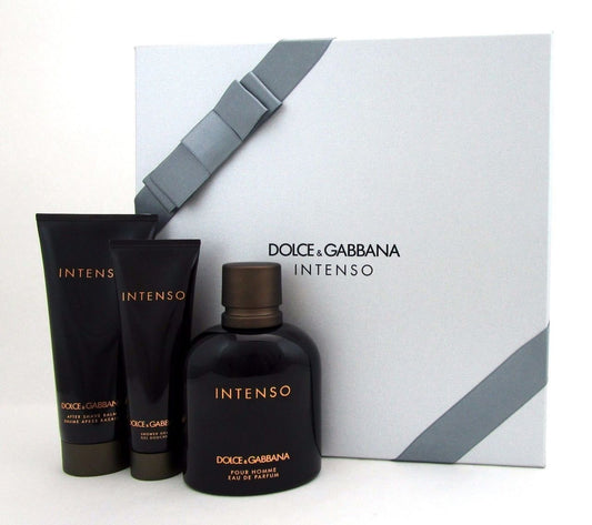 Dolce & Gabbana Intenso Gift Set: 4.2oz.EDP+3.3oz.A/ShBalm+1.6oz.Sh/G