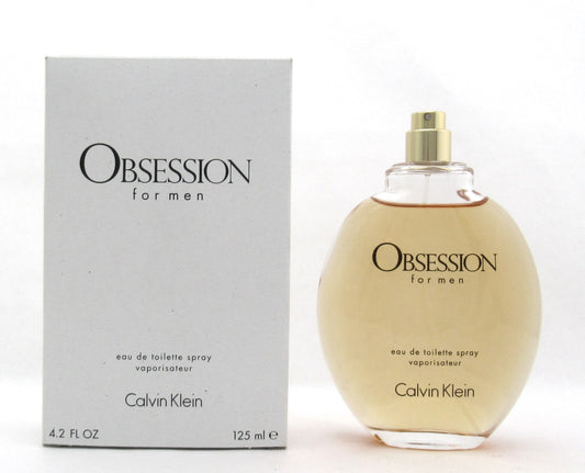 Obsession for Men by Calvin Klein 4.2 oz. Eau de Toilette Spray New Tester NO Cap