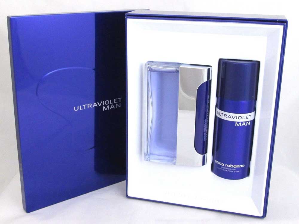 Ultraviolet Man by Paco Rabanne 2 Pieces Gift Set EDT 3.4 oz+Deo Spr