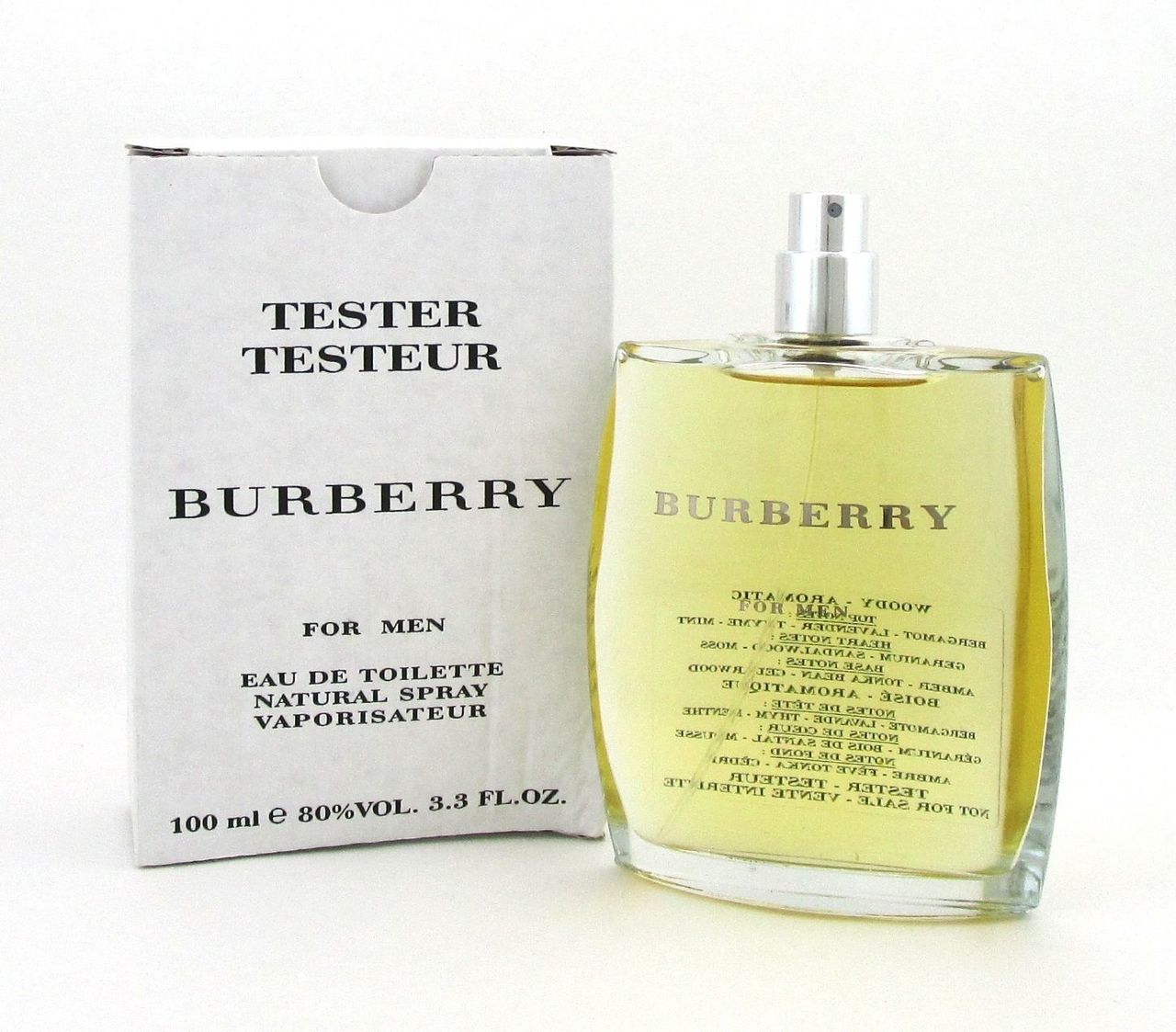 Burberry (Classic) by Burberry Eau de Toilette Spray 3.3 oz. for Men. Brand new tester.