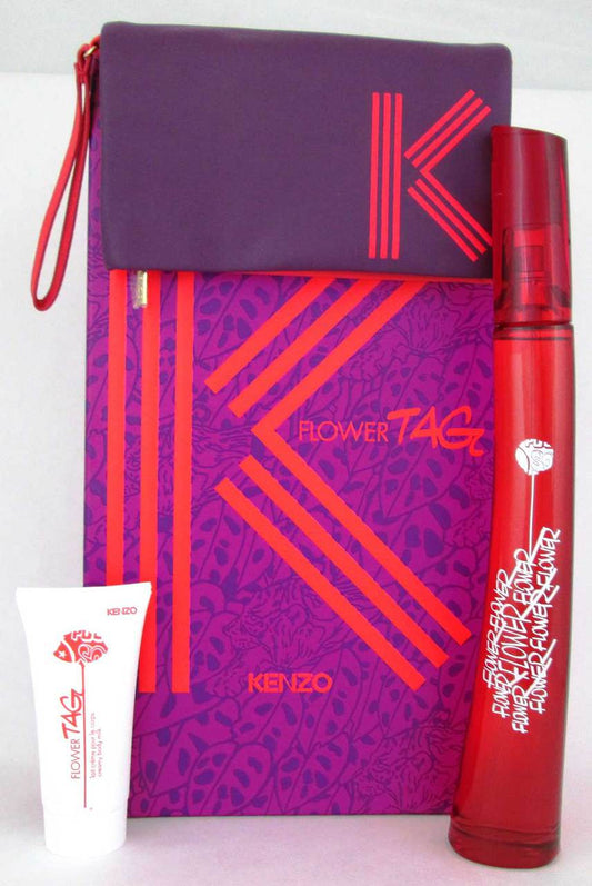 Flower Tag by Kenzo Gift Set for Women: 3.4oz EDT Spray+1.7oz B/ Milk