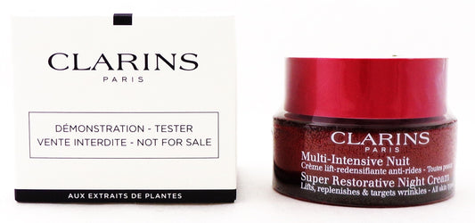 Clarins Super Restorative Night Cream All Skin Types 50 ml./ 1.6 oz. New Tester