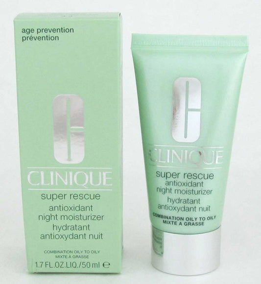 Clinique Super Rescue Antioxidant Night Moist.Comb/Oily 1.7 oz Damaged