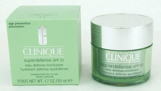 Clinique Superdefense Daily Defense SPF 20 Moisturizer1.7ozDamaged Box