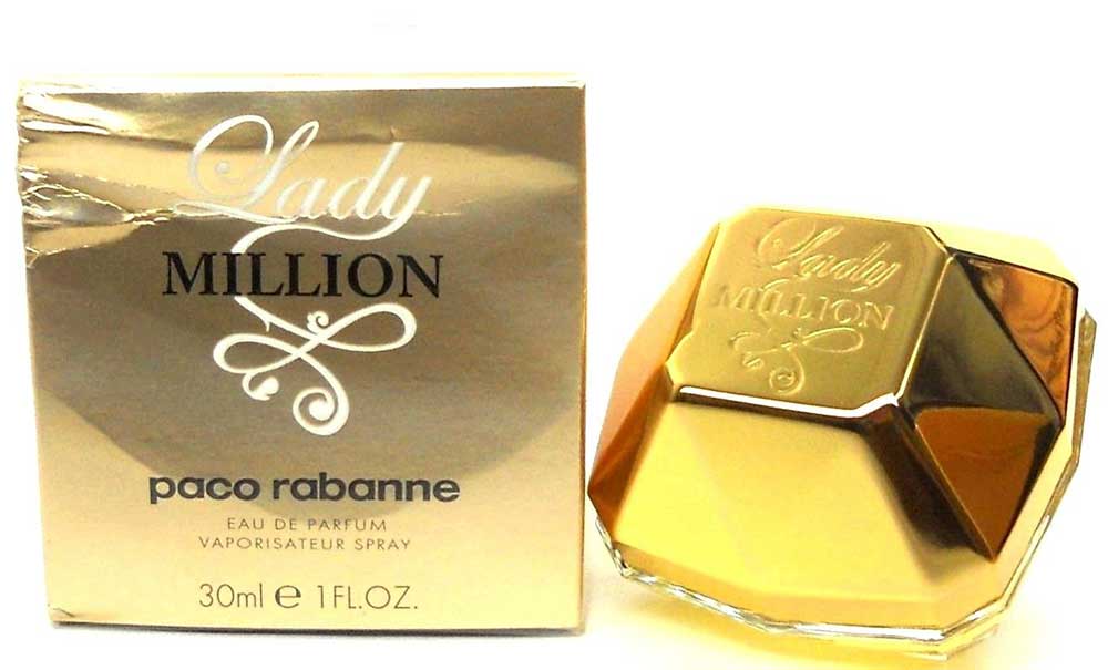 Lady Million by Paco Rabanne Eau de Parfum Spray 1 oz.New.Damaged Box