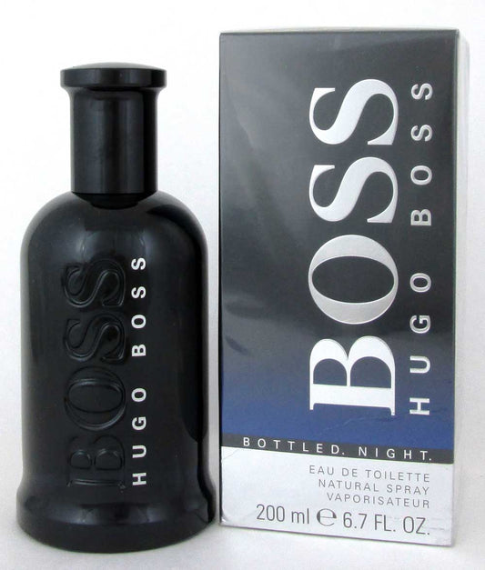 Boss Bottled Night by Hugo Boss EDT Spray 6.7oz. for Men *Damaged Box