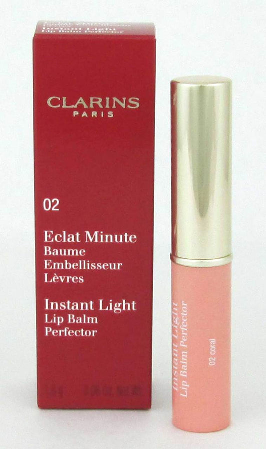 Clarins Instant Light Lip Balm Perfector 02 Coral New Item 1.8 g
