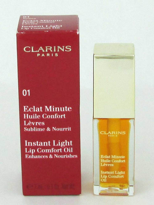 Clarins Instant Light Comfort Lip Oil Honey 01 Eclat Minute 7 ml NIB