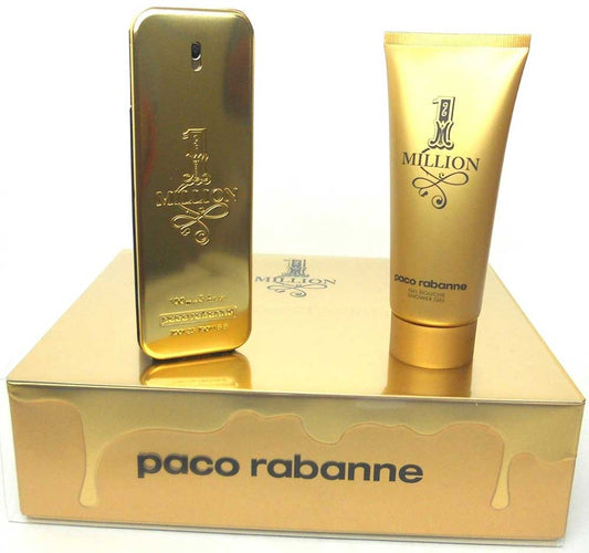 Paco Rabanne 1 Million 3.4oz.EDT+3.4oz.S/Gel.Men's Set.New in Tin Box