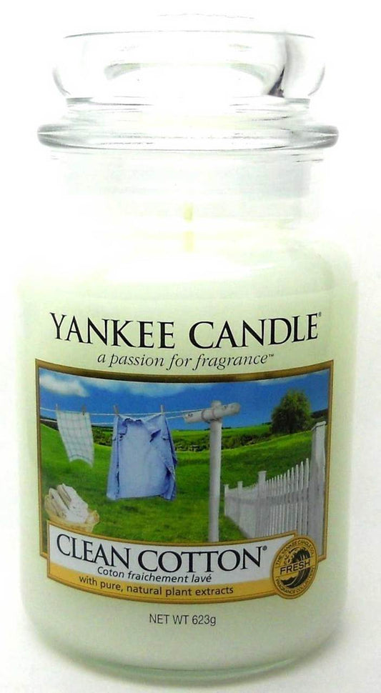Yankee Candle CLEAN COTTON 22 oz./ 623 gr.Large Jar.Brand New