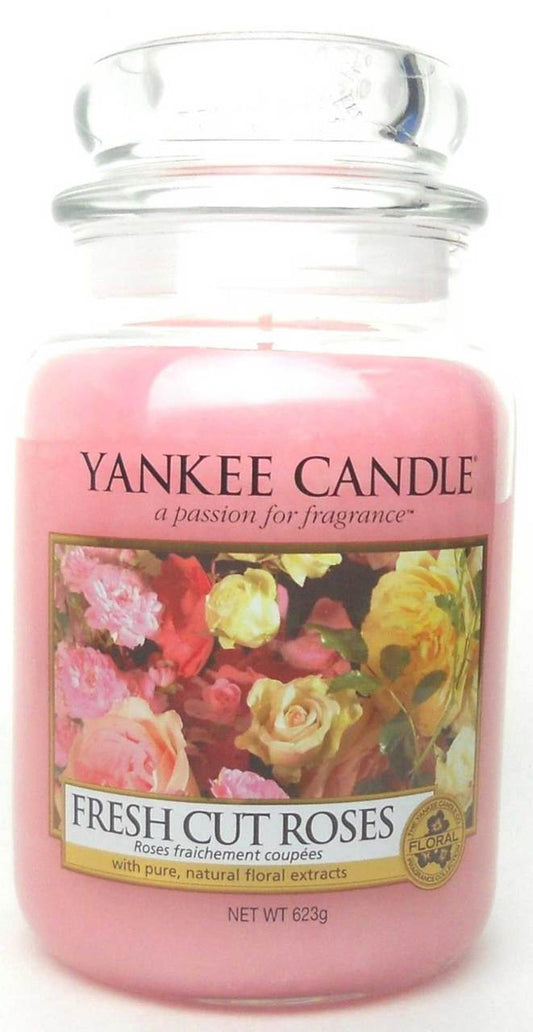 Yankee Candle Fresh Cut Roses 22 oz./ 623 gr.Large Jar.Brand New