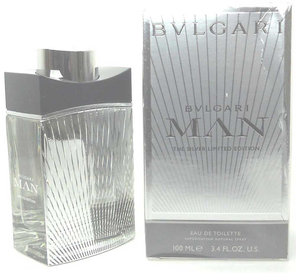 Bvlgari Man by Bvlgari 3.4 oz.EDT Silver Limited Edition.Damaged Box