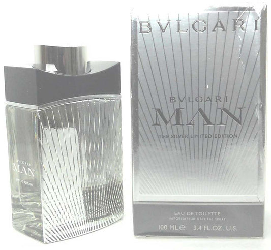 Bvlgari Man by Bvlgari 3.4 oz.EDT Silver Limited Edition.Damaged Box