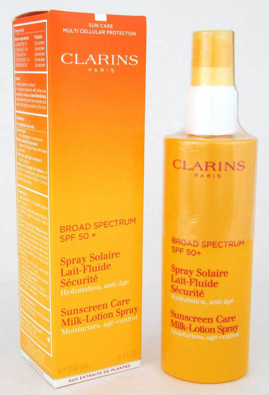 Clarins Sunscreen Care Milk-Lotion Spray SPF 50+ 150ml/5oz Damaged Box