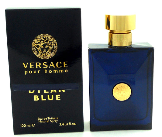 Versace Pour Homme Dylan Blue by Versace 3.4 oz EDT Spray Damaged Sealed Box