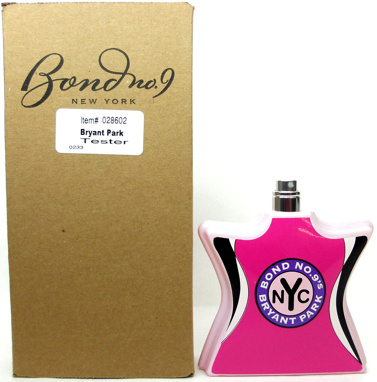 Bond No.9 Bryant Park Perfume 3.3 oz. EDP Spray Tester. New. NO cap