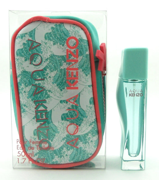 Aqua Kenzo Pour Femme Perfume by Kenzo 1.7 oz.EDT Spray with Pouch in Clear Box