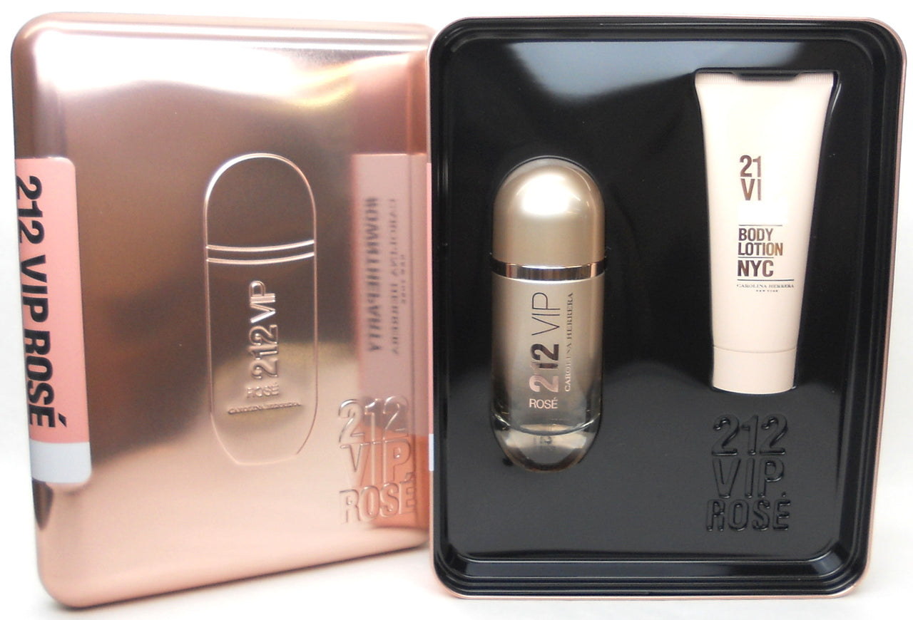 212 VIP ROSE by Carolina Herrera 2.7 oz./ 80 ml.EDP Spray + 3.4 oz./100 ml. Body Lotion. Brand New Set.