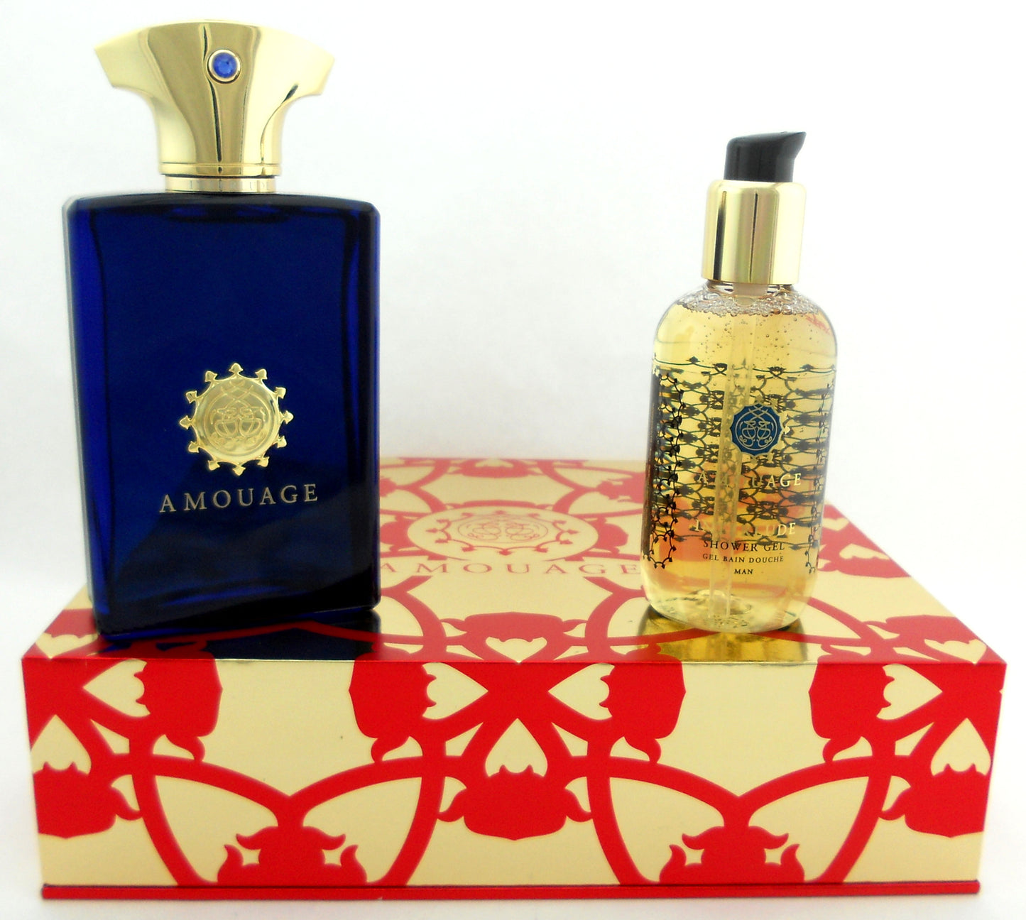 Amouage Interlude Man 3.4 oz.EDP Spray + 3.3 oz Sh/Gel New Gift Set Sealed Box