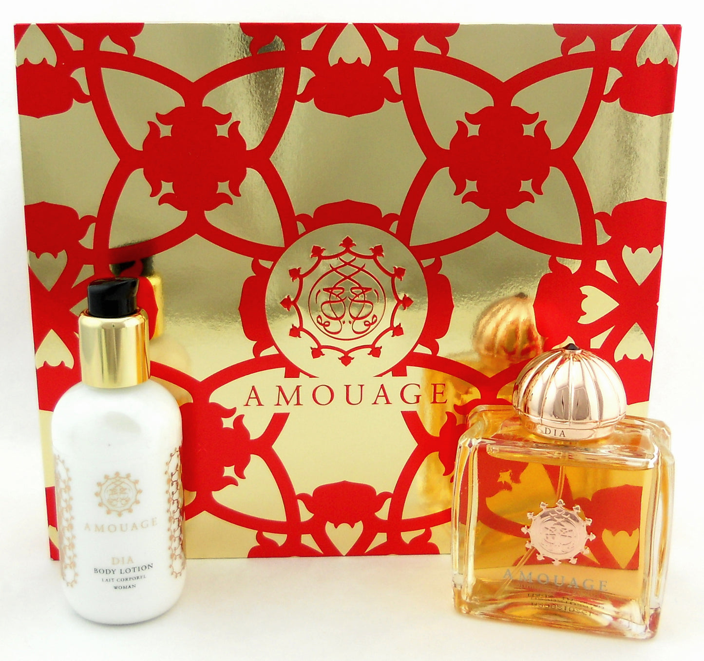 DIA Women by Amouage Eau De Parfum Spray 3.4 oz+Body Lotion 3.3 Brand New Set