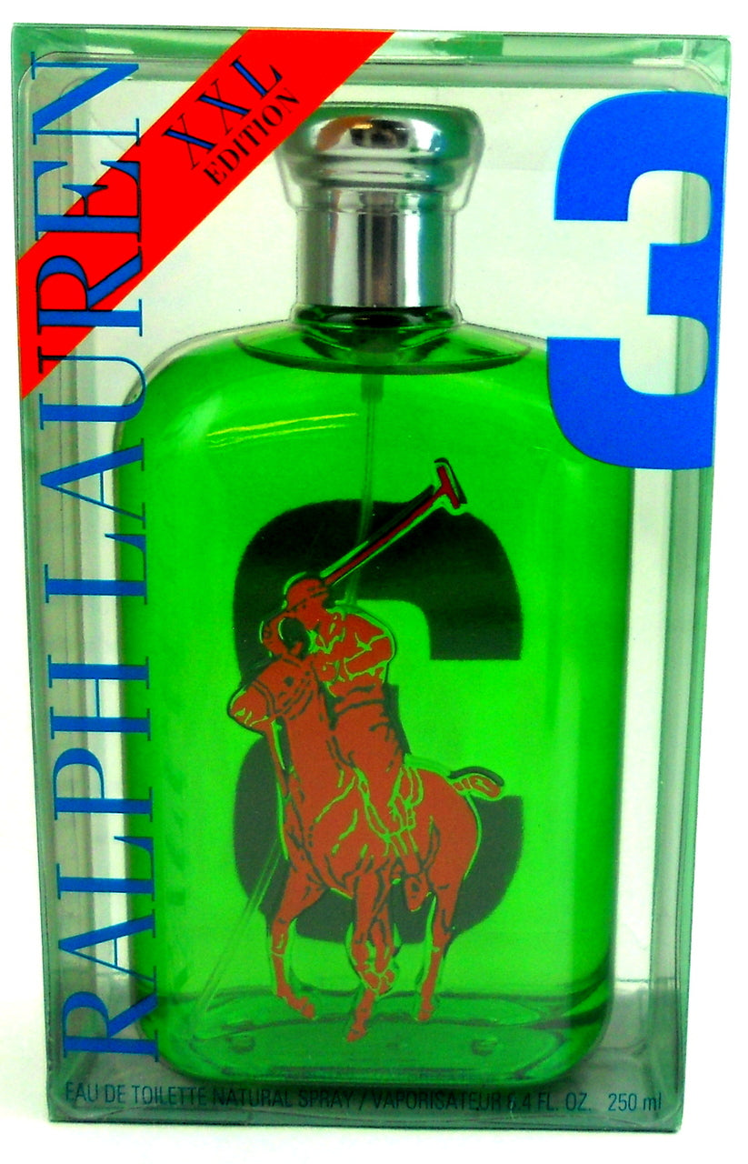 Polo BIG Pony # 3 Ralph Lauren Cologne for Men 8.4 oz.EDT Spray. Slightly damaged box. New. Never used.