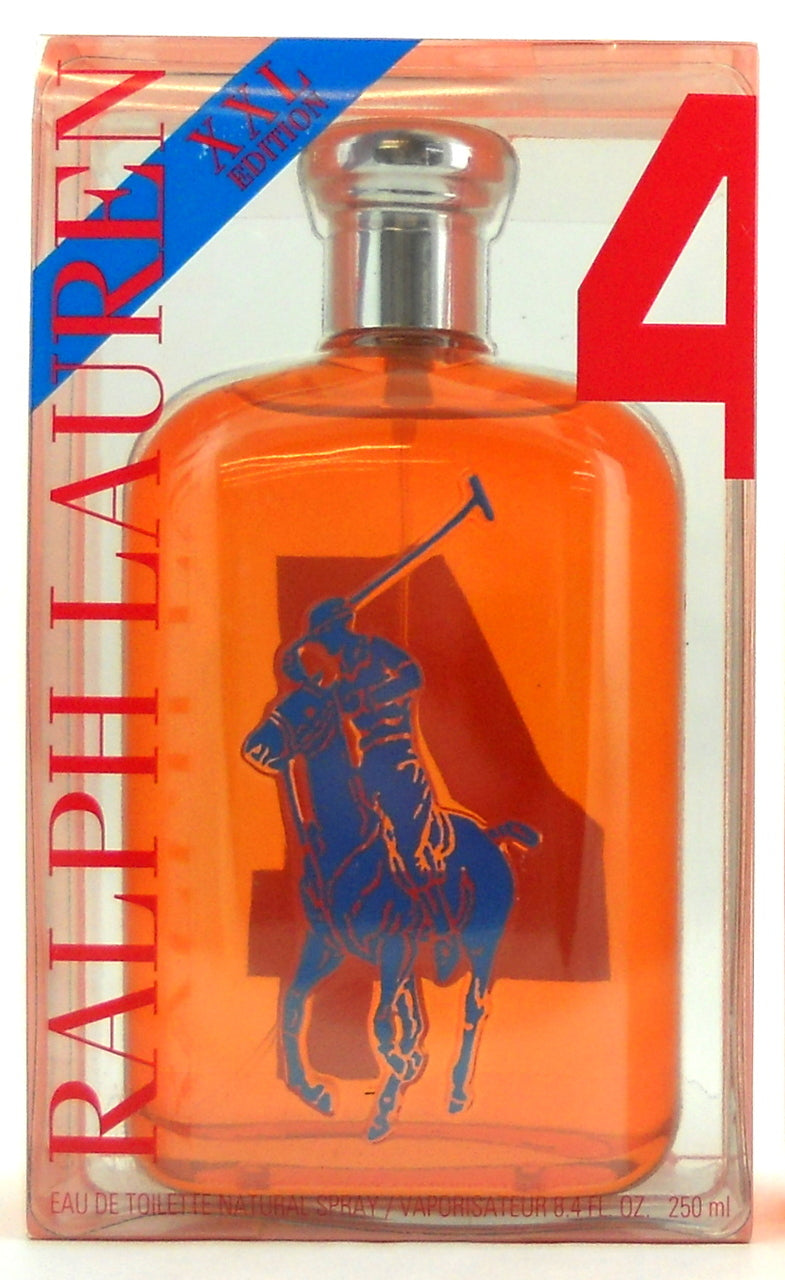 Polo BIG Pony # 4 Ralph Lauren Cologne for Men 8.4 oz.EDT Spray. Slightly Damaged Box