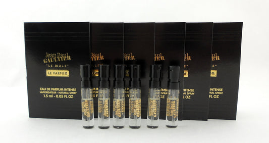 Jean Paul Gaultier Le Male LE PARFUM EDP INTENSE Vial Spray 0.05 oz. LOT OF 6