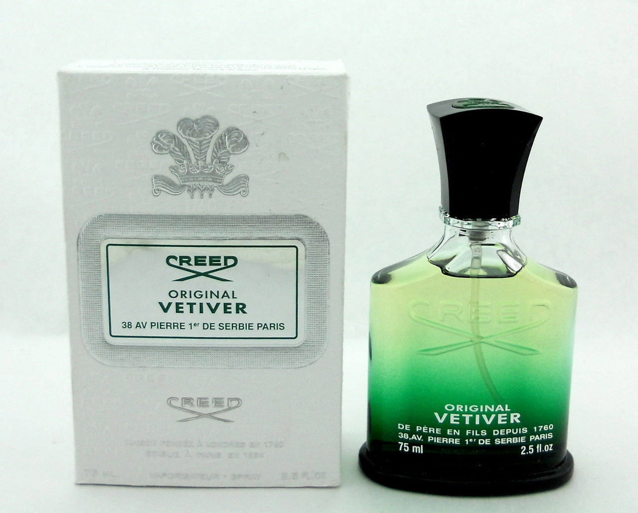 Creed Original Vetiver 2.5 oz./ 75 ml. EDP Spray. New in Box. Not Sealed