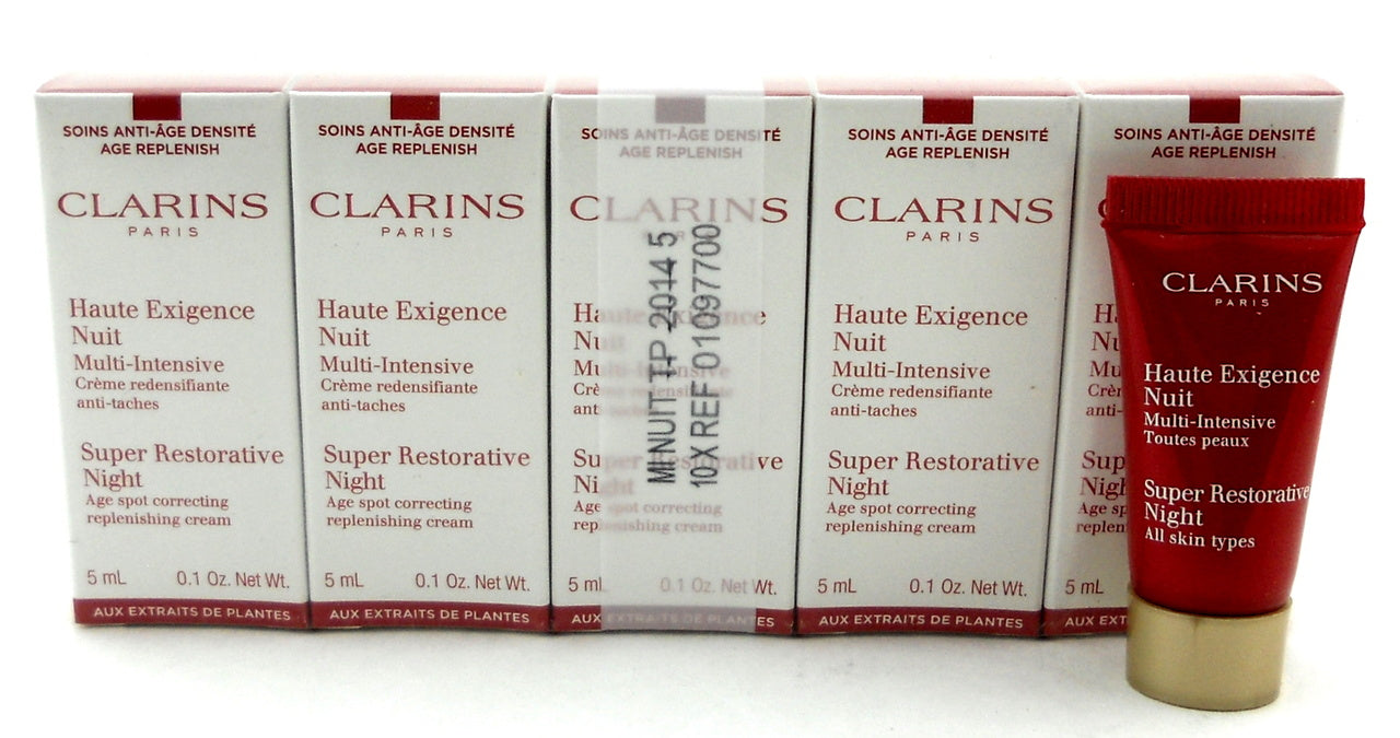 Clarins Super Restorative Night Age Spot Correcting Cream 0.1 oz./5 ml LOT of 10