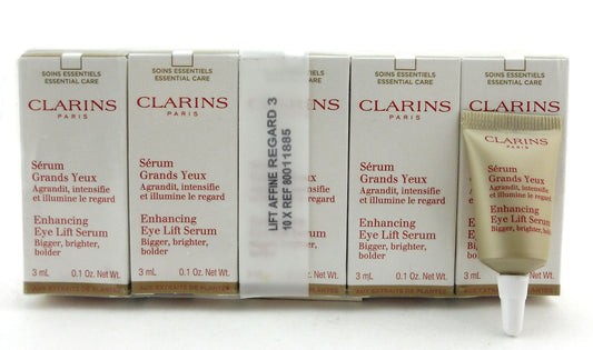 Clarins Enhancing Eye Lift Serum Bigger, Brightener, Bolder 0.1 oz/3ml LOT of 10