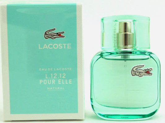 Lacoste Eau De Lacoste L.12.12 Pour Elle Natural EDT Spray 1.0 oz.for Women.  Brand New in Box.