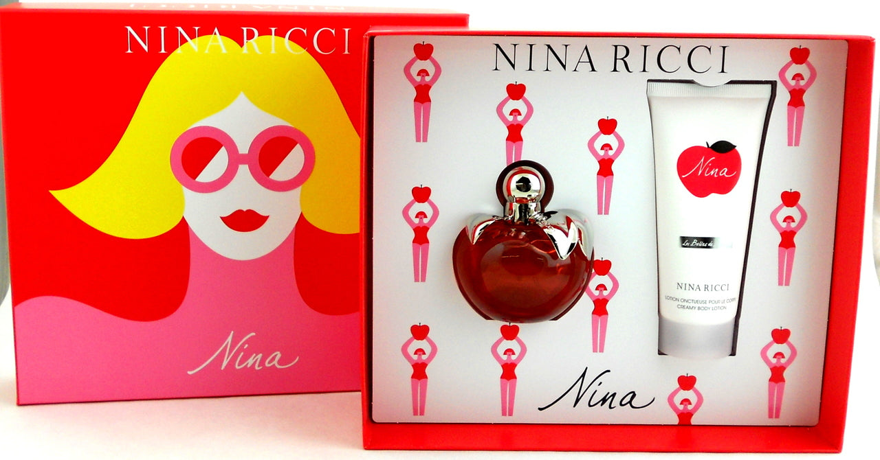 Nina by Nina Ricci Eau de Toilette Spray 2.7 oz.+ Creamy Body Lotion 3.4 oz. Brand new set.